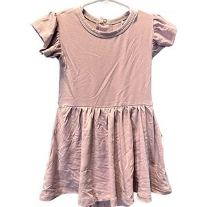 NWT Bubble Baby Girls Bamboo Short Sleeve Pale Lavender Twirl Dress- Size 18-24M